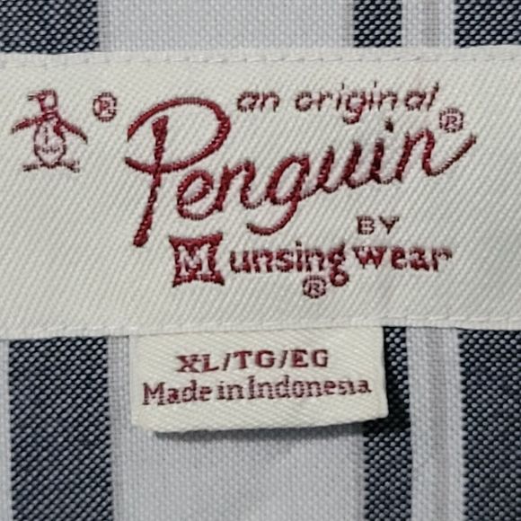 Original Penguin Mens XL Gray White Button Down Shirt Heritage Slim Fit … - Picture 11 of 14